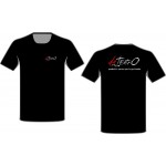 Maglietta T-Shirt manica corta girocollo con stampa logo DaTeatro lato cuore e retro spalla Taglia S M L XL Colore Nero