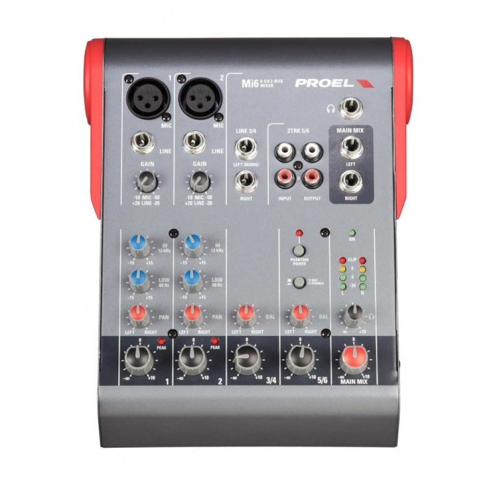 Mixer Proel Mi6 Passivo 6 Canali 2 uscite