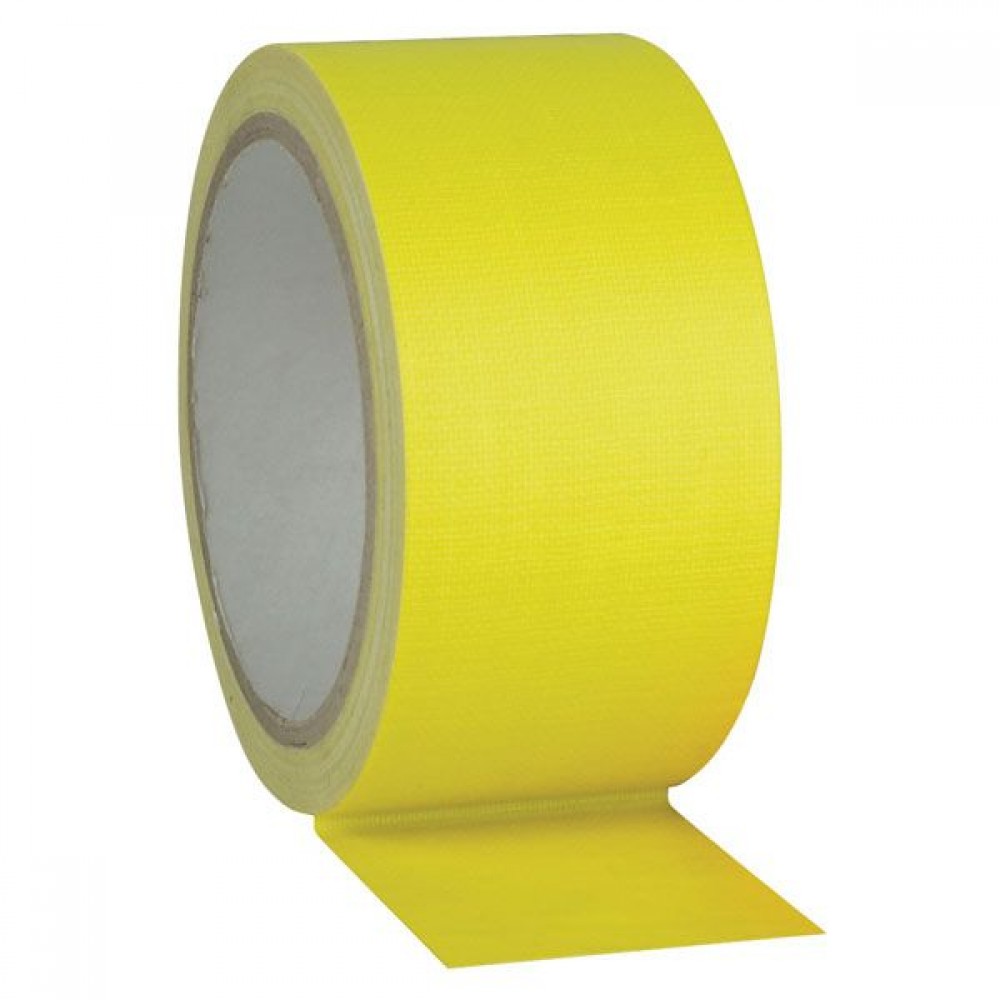 NASTRO GAFFA GIALLO FLUO TELATO 25m x 50mm