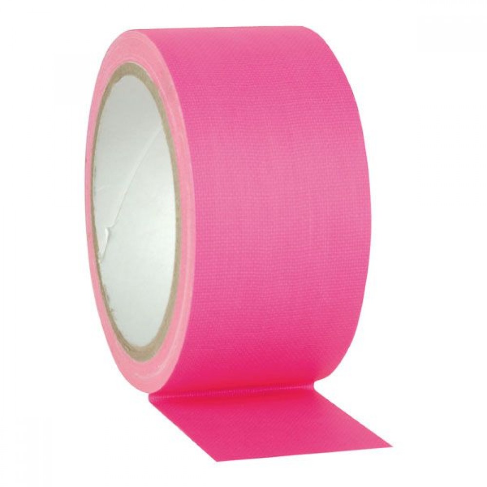 NASTRO GAFFA ROSA FLUO TELATO 25m x 50mm