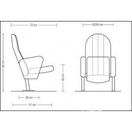 Poltrona per teatro sedia seduta cinema sala convegni