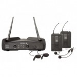 PROEL DOPPIO MICROFONO ARCHETTO WM202DH UHF WIRELESS DUAL CHANNEL