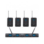 SET RADIOMICROFONO PER TEATRO WIRELESS ZZIPP TXZZ642-4 ARCHETTI UHF 16 CANALI-4 BODYPACK-4 LAVALIER